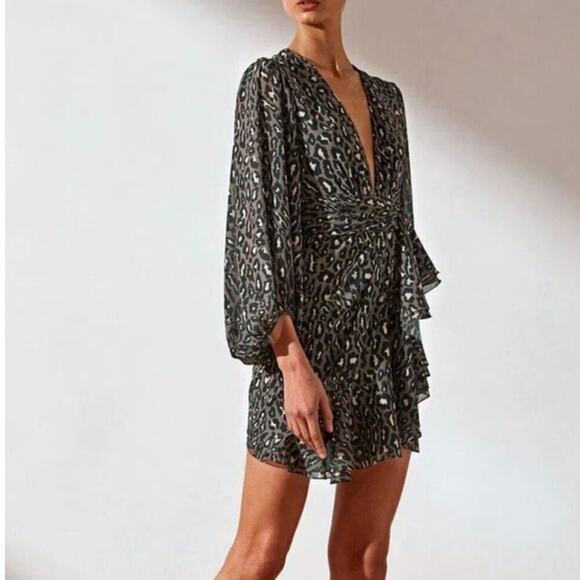 Shona Joy Buell Mini Wrap Dress Size 6 - Picture 2 of 6